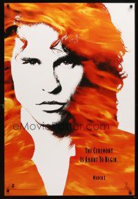 5b185 DOORS teaser DS 1sh '90 cool image of Val Kilmer as Jim Morrison, directed by Oliver Stone!