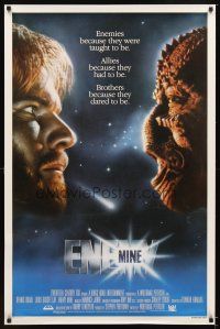5b206 ENEMY MINE teaser 1sh '85 Dennis Quaid, alien Louis Gossett Jr., Wolfgang Petersen sci-fi!