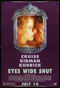 5b215 EYES WIDE SHUT advance DS 1sh '99 Stanley Kubrick, c/u of Tom Cruise & Nicole Kidman!
