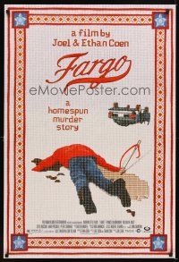 5b220 FARGO DS 1sh '96 a homespun murder story from the Coen Brothers, great image!