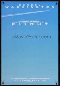 5b229 FLIGHT teaser DS 1sh '12 Denzel Washington, John Goodman, cool image of jet & contrail!