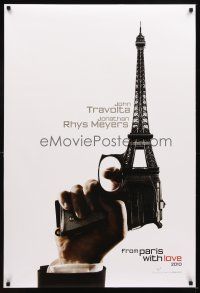 5b245 FROM PARIS WITH LOVE teaser DS 1sh '10 Pierre Morel, John Travolta, Eiffel Tower gun!