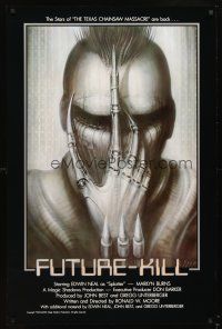 5b249 FUTURE-KILL 1sh '84 Edwin Neal, really cool science fiction artwork by H.R. Giger!