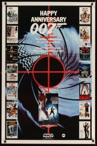 5b282 HAPPY ANNIVERSARY 007 TV 1sh '87 25 years of James Bond, cool image of all 007 posters!