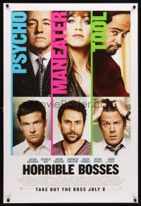 5b309 HORRIBLE BOSSES advance DS 1sh '11 Jason Bateman, Aniston, Colin Farrell, Kevin Spacey!