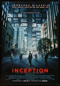 5b325 INCEPTION July 16 advance DS 1sh '10 Christopher Nolan, Leonardo DiCaprio, Gordon-Levitt!