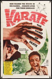 5b363 KARATE THE HAND OF DEATH 1sh '61 men feared the death in his hands, martial arts, wild!
