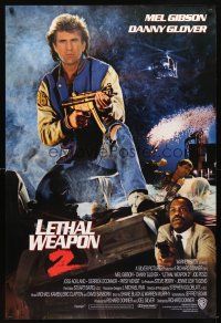 5b396 LETHAL WEAPON 2 int'l 1sh '89 great images of cops Mel Gibson & Danny Glover!