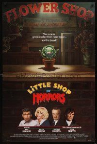 5b404 LITTLE SHOP OF HORRORS advance 1sh '86 he's a mean green muther from outer space & he's bad!
