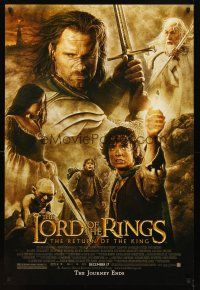5b415 LORD OF THE RINGS: THE RETURN OF THE KING advance DS 1sh '03 Jackson, cast montage, recalled!