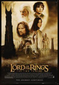 5b422 LORD OF THE RINGS: THE TWO TOWERS DS 1sh '02 Peter Jackson epic, montage of cast!