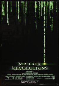 5b449 MATRIX REVOLUTIONS advance DS 1sh '03 everything that has a beginning has an end!