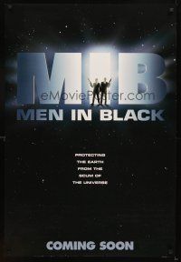 5b459 MEN IN BLACK teaser DS 1sh '97 Will Smith & Tommy Lee Jones protecting Earth!