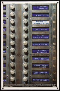 5b463 MIGHTY APHRODITE DS 1sh '95 Mira Sorvino, Woody Allen directed, cool call box design!