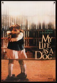 5b486 MY LIFE AS A DOG 1sh '87 Lasse Hallstrom's Mitt liv som hund, cute image of kids!
