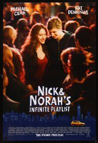5b495 NICK & NORAH'S INFINITE PLAYLIST advance DS 1sh '08 Michael Cera, Kat Dennings in title roles