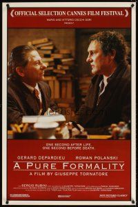 5b556 PURE FORMALITY 1sh '95 Una pura formalita, Tornatore directed, Roman Polanski, Depardieu!