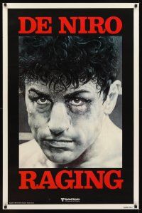5b561 RAGING BULL teaser 1sh '80 classic close up boxing image of Robert De Niro, Martin Scorsese