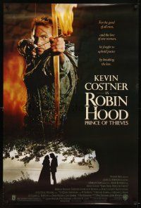5b597 ROBIN HOOD PRINCE OF THIEVES 1sh '91 cool image of Kevin Costner, for the good of all men!