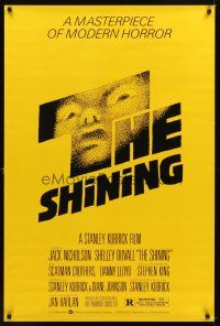 5b632 SHINING studio re-strike 1sh '80s Stephen King & Stanley Kubrick horror, Jack Nicholson!