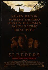 5b644 SLEEPERS advance DS 1sh '96 Robert De Niro, Dustin Hoffman, Jason Patric, Brad Pitt!
