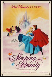 5b645 SLEEPING BEAUTY 1sh R86 Walt Disney cartoon fairy tale fantasy classic!