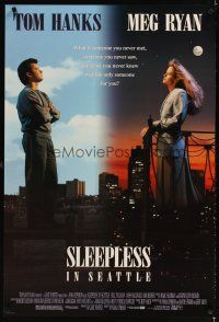 5b647 SLEEPLESS IN SEATTLE DS 1sh '93 Nora Ephron directed, romantic Tom Hanks & Meg Ryan!