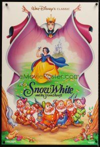 5b651 SNOW WHITE & THE SEVEN DWARFS DS 1sh R93 Walt Disney animated cartoon fantasy classic!