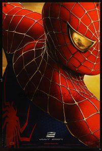 5b662 SPIDER-MAN 2 teaser DS 1sh '04 Tobey Maguire in title role, Alfred Molina!