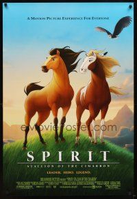 5b665 SPIRIT STALLION OF THE CIMARRON DS 1sh '02 Dreamworks, cool art of horses!