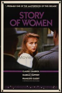 5b680 STORY OF WOMEN 1sh '88 Claude Chabrol's Une affaire de femmes, Isabelle Huppert