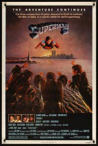 5b694 SUPERMAN II 1sh '81 Christopher Reeve, Terence Stamp, battle over New York City!