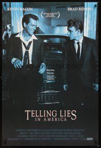 5b706 TELLING LIES IN AMERICA 1sh '97 Kevin Bacon, Brad Renfro, Calista Flockhart!