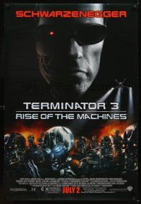 5b709 TERMINATOR 3 advance DS 1sh '03 Arnold Schwarzenegger, creepy image of killer robots!