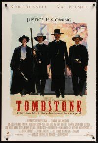5b723 TOMBSTONE DS 1sh '93 Kurt Russell as Wyatt Earp, Val Kilmer as Doc Holliday