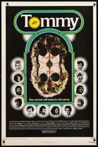 5b724 TOMMY 1sh '75 The Who, Roger Daltrey, rock & roll, cool mirror image!