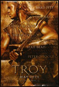 5b737 TROY teaser DS 1sh '04 directed by Wolfgang Petersen, Brad Pitt as Achilles!