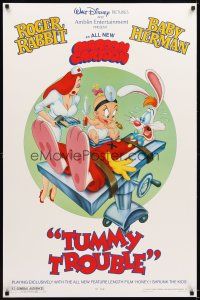 5b742 TUMMY TROUBLE DS 1sh '89 Roger Rabbit & sexy nurse Jessica with doctor Baby Herman!