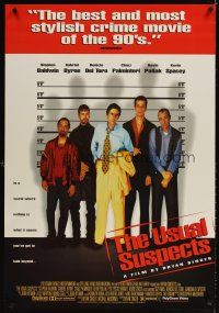 5b760 USUAL SUSPECTS video 1sh '95 Kevin Spacey covering watch, Baldwin, Byrne, Palminteri, Singer