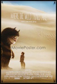 5b781 WHERE THE WILD THINGS ARE advance DS 1sh '09 Spike Jonze, cool image of monster & little boy!
