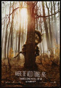 5b782 WHERE THE WILD THINGS ARE teaser DS 1sh '09 Spike Jonze, cool image of monster!