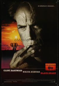5b783 WHITE HUNTER, BLACK HEART DS 1sh '90 close up of Clint Eastwood as director John Huston!