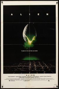 5c014 ALIEN 1sh '79 Ridley Scott outer space sci-fi monster classic, cool hatching egg image!