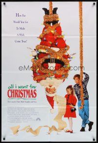 5c016 ALL I WANT FOR CHRISTMAS int'l 1sh '91 Leslie Nielsen as Santa Claus, Lauren Bacall