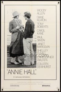 5c032 ANNIE HALL 1sh '77 full-length Woody Allen & Diane Keaton in a nervous romance!