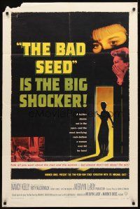 5c046 BAD SEED 1sh '56 the big shocker about really bad terrifying little Patty McCormack!