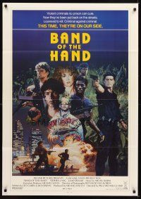 5c048 BAND OF THE HAND int'l 1sh '86 Paul Michael Glaser, completely different art by Konkoly!