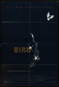 5c065 BIRD 1sh '88 directed by Clint Eastwood, biography of jazz legend Charlie Parker!