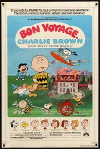 5c078 BON VOYAGE CHARLIE BROWN 1sh '80 Peanuts, Charles M. Schulz art, Snoopy!