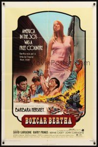 5c081 BOXCAR BERTHA 1sh '72 Martin Scorsese, Barbara Hershey was a bit free'er than most!